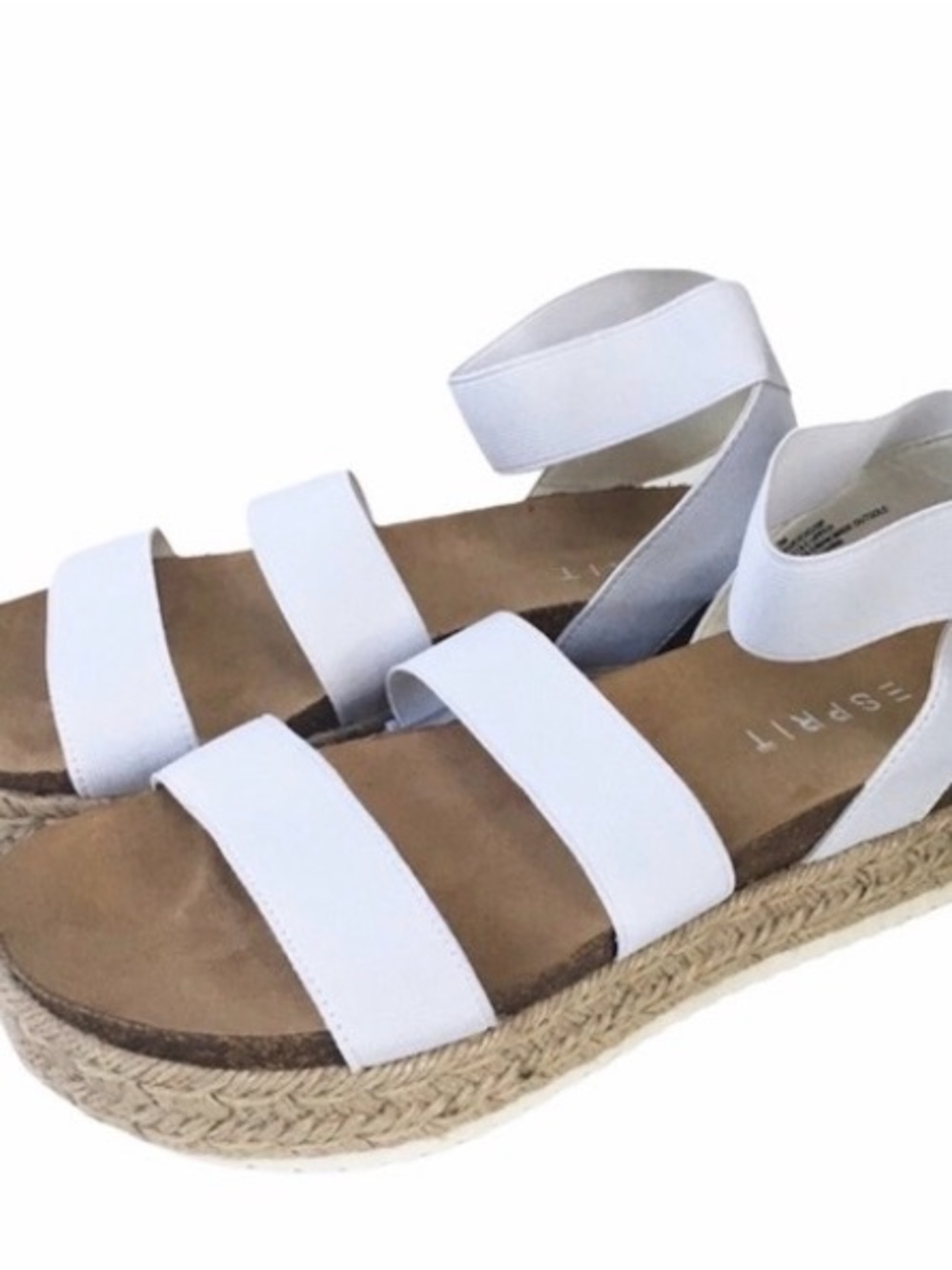 Esprit White Strappy Espadrille Sandals